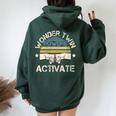 Vintage Wonder Twin Powers Activate Twins Brother Sister Women Oversized Hoodie Back Print Forest