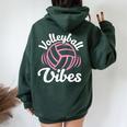 Volleyball Vibes Volleyball For Girls Ns Women Women Oversized Hoodie Back Print Forest