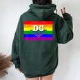 Washington Dc Gay Pride Rainbow Flag Lgbt Women Oversized Hoodie Back Print Forest