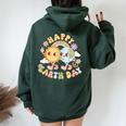 Wave Groovy Happy Earth Day 2024 Make Earth Day Every Day Women Oversized Hoodie Back Print Forest