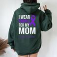 I Wear Purple For My Mom Lupus Warrior Lupus Women Oversized Hoodie Back Print Forest