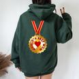 World's Best Mom Gold Medal Mother's Day Women Oversized Hoodie Back Print Forest