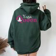 Yoga Queen Yoga For And Girls Women Oversized Hoodie Back Print Forest