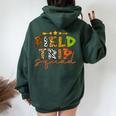 Zoo Field Trip Squad Matching Students Teacher Boys Girls Women Oversized Hoodie Back Print Forest