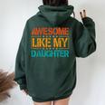 Awesome Like My Daughter Mothers Fathers Day Dad Mom Women Oversized Hoodie Back Print Navy Blue