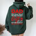 Fathers Day From Daughter Son Wife For Dad Women Oversized Hoodie Back Print Navy Blue