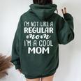 I'm Not Like A Regular Mom I'm A Cool Mom Women Oversized Hoodie Back Print Navy Blue