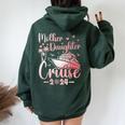Mother Daughter Cruise 2024 Family Vacation Trip Matching Women Oversized Hoodie Back Print Navy Blue