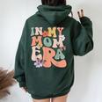 Retro Groovy In My Mom Era Butterfly Mother's Day Women Oversized Hoodie Back Print Navy Blue Retro Groovy In My Mom Era Butterfly Mother's Day Women Oversized Hoodie Back Print Navy Blue