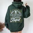 Sarcastic Saying Humor Sarcasm Sarcastic Women Oversized Hoodie Back Print Navy Blue