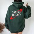 Smeg Head Red Dwarf Women Oversized Hoodie Back Print Navy Blue