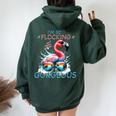 I Am So Flocking Gorgeous Pink Flamingo Cute And Sassy Women Oversized Hoodie Back Print Navy Blue