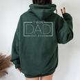 Twin Dad Father Mother Of Twins Est 2024 Father's Day Women Oversized Hoodie Back Print Navy Blue