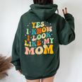 Yes I Know I Look Like My Mom Daughter My Mom Women Oversized Hoodie Back Print Navy Blue