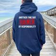 Sarcasm Sarcastic Humor Novelty Sarcasm Women Oversized Hoodie Back Print Forest