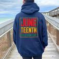 Junenth Day 1865 Black Pride Freedom Day Women Women Oversized Hoodie Back Print Forest