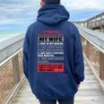 5 Things You Should Know About My Wife Husbandidea Women Oversized Hoodie Back Print Navy Blue