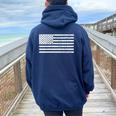 American Freedom Whiskey And Guns 1776 Graphic White Women Oversized Hoodie Back Print Navy Blue