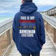 This Is My Armenian Costume For Vintage Armenian Women Oversized Hoodie Back Print Navy Blue