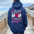 The Best Kind Of Mom Raises A Nurse Rn's Mommy Mother's Day Women Oversized Hoodie Back Print Navy Blue