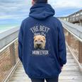 Best Shar-Pei Mom Ever Chinese Shar Pei Dog Vintage Women Oversized Hoodie Back Print Navy Blue