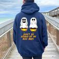 Boo Bees Don't Be Afraid Of My Boo Bees For Women Women Oversized Hoodie Back Print Navy Blue