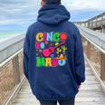 Cinco De Mayo Mexican Fiesta 5 De Mayo Men Women Oversized Hoodie Back Print Navy Blue