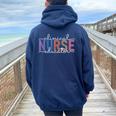 Clinical Nurse Educator Nursing Instructor Appreciation Women Oversized Hoodie Back Print Navy Blue