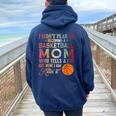 I Didn't Plan On Becoming A Basketball Mom Mother's Day Women Oversized Hoodie Back Print Navy Blue
