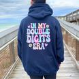 In My Double Digits Era 10 Year Old Girl 10Th Birthday Women Oversized Hoodie Back Print Navy Blue