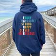 Father's Day From Daughter Son Wife For Husband Dad Women Oversized Hoodie Back Print Navy Blue