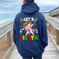 Lets Fiesta- Cinco De Mayo Mexican Kid Girl Women Oversized Hoodie Back Print Navy Blue