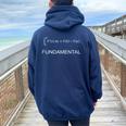 Fundamental Theorem Of Calculus Math Teacher Engineer Women Oversized Hoodie Back Print Navy Blue