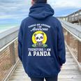 Pandas Animal Zoo Pandas Are Awesome Cute Panda Bear Women Oversized Hoodie Back Print Navy Blue
