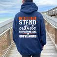 Sarcastic Saying I'm Outstanding Sarcasm Adult Humor Women Oversized Hoodie Back Print Navy Blue