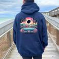 Girls Trip 2024 Total Solar Eclipse 2024 Girl Women Oversized Hoodie Back Print Navy Blue