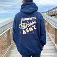 Groovy Somebody's Feral Aunt Somebody's Feral Aunt Women Oversized Hoodie Back Print Navy Blue