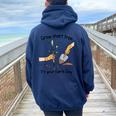 Grow Short Tree Its Your Mother Earth Day Trees Planting Women Oversized Hoodie Back Print Navy Blue
