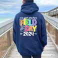 I'm Just Here For Field Day 2024 Fun Day Field Trip Boy Girl Women Oversized Hoodie Back Print Navy Blue