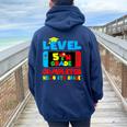 Level 5Th Grade Completed Hello 6Th Grade Last Day Of School Women Oversized Hoodie Back Print Navy Blue