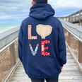 Medical Plaster Patch Wound Care Nurse Valentine's Day Women Oversized Hoodie Back Print Navy Blue