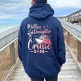 Mother Daughter Cruise 2024 Family Vacation Trip Matching Women Oversized Hoodie Back Print Navy Blue
