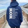 Mother's Day Mom Mama Mother's Specifications Women Oversized Hoodie Back Print Navy Blue