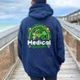 One Lucky Medical Assistant Rainbow St Patrick's Day Women Oversized Hoodie Back Print Navy Blue