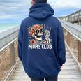 Overstimulated Moms Club Happy Mother's Day Mom Trendy Words Women Oversized Hoodie Back Print Navy Blue