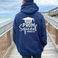 Prom Squad 2024 Graduation Prom Class Of 2024 Proud Sister Women Oversized Hoodie Back Print Navy Blue
