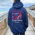 A Queen Was Born On May 4 4Th May Birthday Party Pink Women Oversized Hoodie Back Print Navy Blue