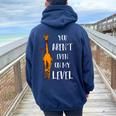 Safari Africa Zoo Animal Giraffe Women Oversized Hoodie Back Print Navy Blue