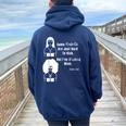 A Sister Act Popular Black Movies Nun's Habit Graphic Women Oversized Hoodie Back Print Navy Blue