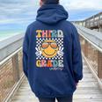 Third Grade Vibes Smile First Day Of School 3Rd Grade Team Women Oversized Hoodie Back Print Navy Blue